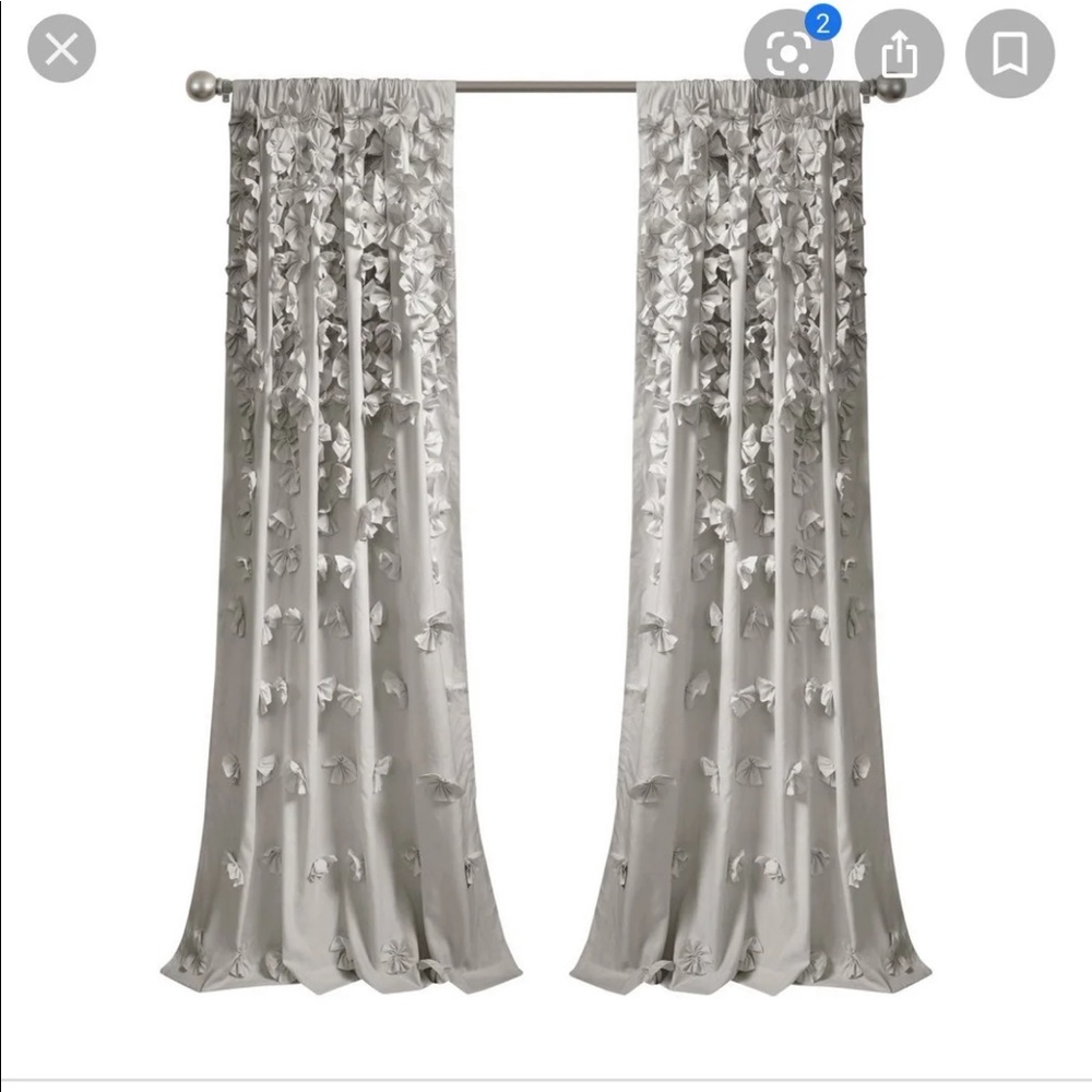 LUSH DECOR curtain panels set of 2 new